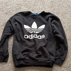 Adidas Men's Black Crewneck Sweater